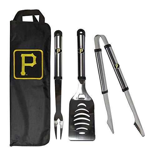 MLB Pittsburgh Pirates Stainless Steel BBQ Set with Bag