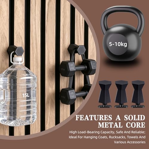 Crochets acoustiques sans perçage pour suspendre vos vêtements sans abîmer les murs (Lot de 6) - 4