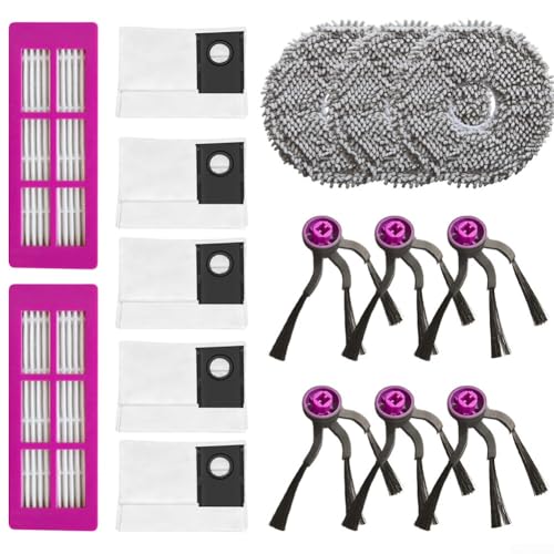 RemixAst - Kit de rechange pour aspirateurs Eureka J15 Evo Ultra et Midea V16, y compris des filtres, des serpillères, des sacs à poussière, des brosses latérales pour un nettoyage en profondeur de la maison