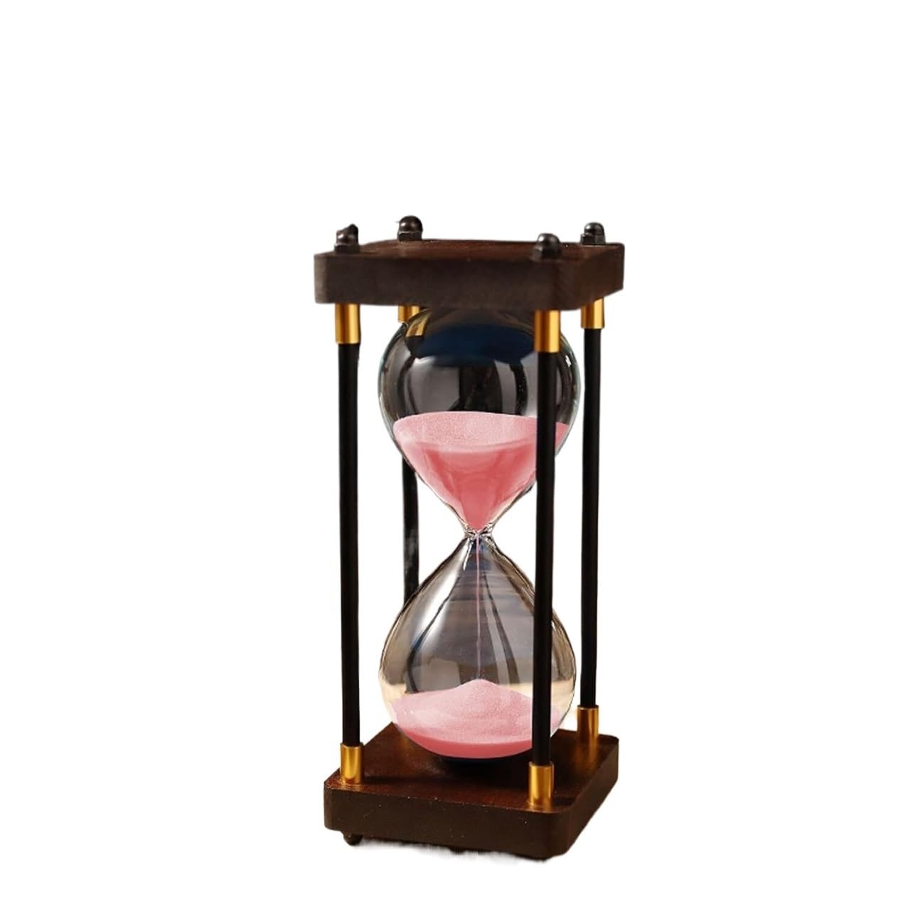 Timer a clessidra di sabbia, Clessidra Orologio con sabbia Timer Doppia protezione Clessidra Assistente alla gestione del tempo, regalo creativo(Pink,60 minutes)