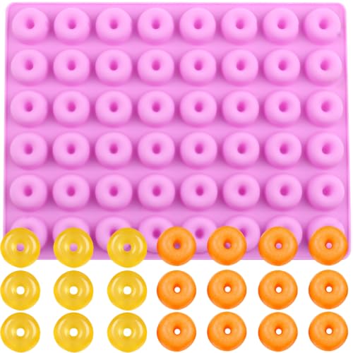 48 Cavity Donut Silicone Gummy Mold Mini Donut Candy Molds For Candy Gummy