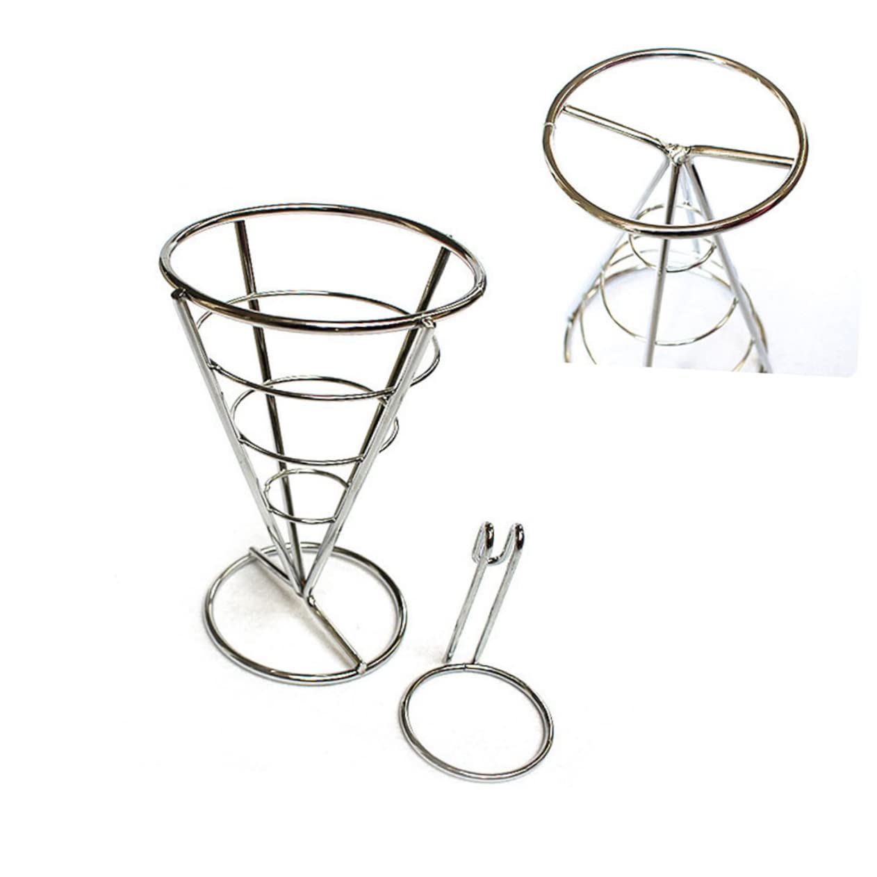 PRETYZOOM Iron Stand Holder for Fries Foods French Fry Chips Cone Party Food Display