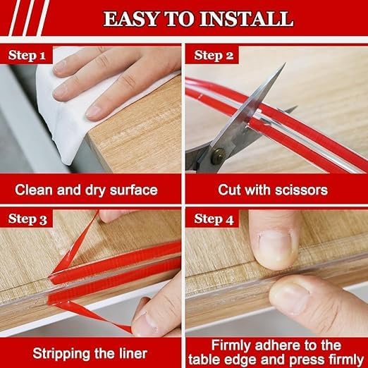 Image of 3-Meter Protector, Baby Proofing Edge Protector Strip for Baby, Child Proof Table Edge Protectors Guards Safety Bumper Cover for Furniture Desk Crib Gate Bed Wall Soft Silicone