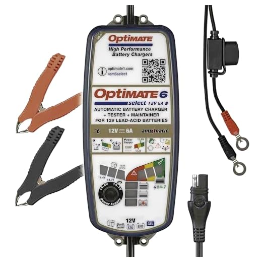 OptiMate 6 Select 12V Motorcycle Car Smart Automatic Battery Charger Optimiser with Power Supply Mode
