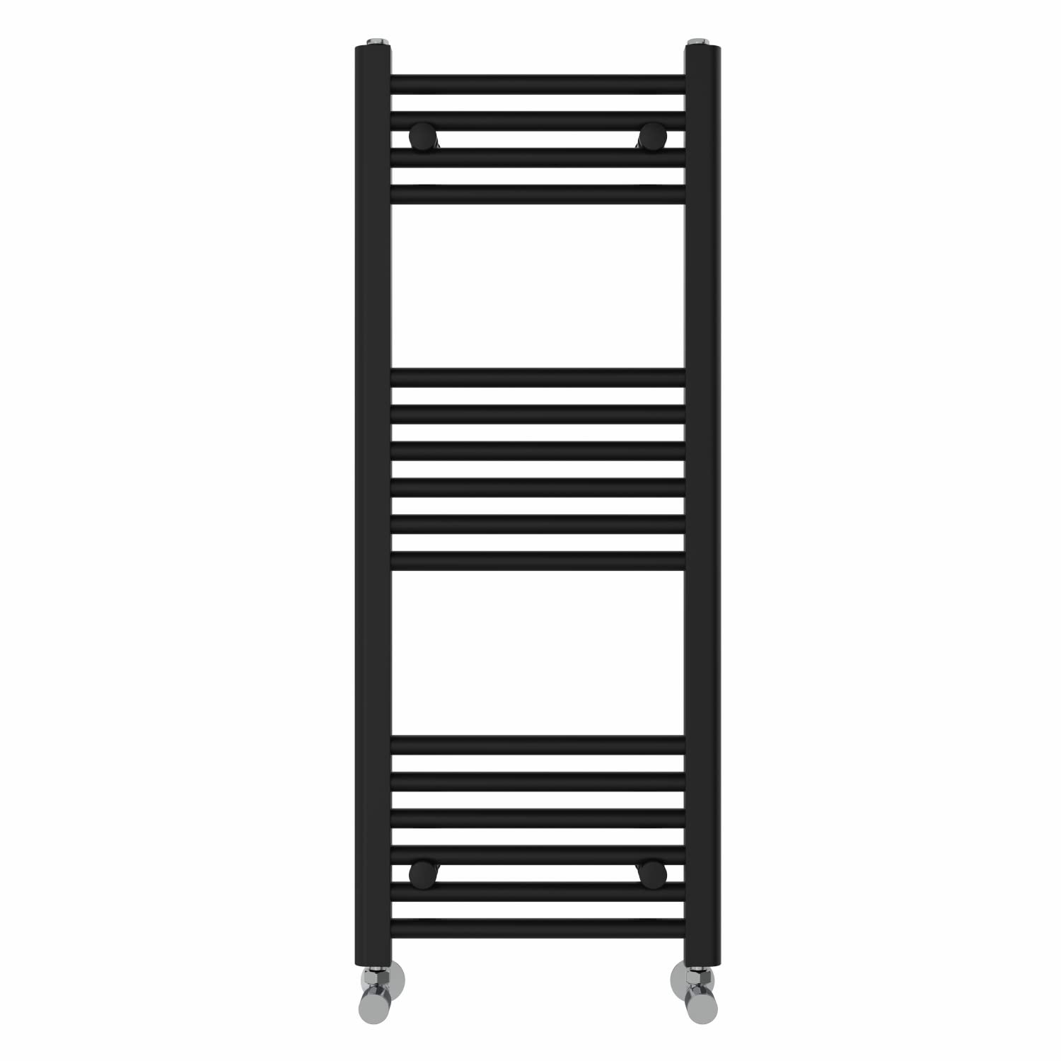 NRG Radiador de baño de diseño recto con toallero, 1000 x 400 mm, color negro