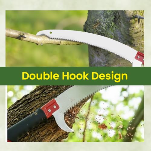 Image of MULTITEC 16-Inch Curved Pruning Saw - HPS 23 | Tree Trimming Tool with Extendable Handle Compatibility | SK5 Steel Blade | Aggressive Teeth | Outdoor Gardening & Landscaping Hand Saw