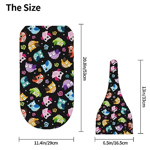 Image of Cartoon Owl Newborn Swaddle Blanket with Hat Sets Newborn Receiving Blanket for Boy Girl Swaddle Sack Shower Infant Gift