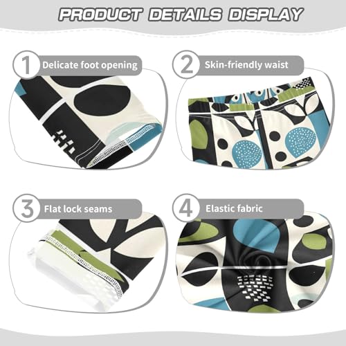 ALAZA Girls' Leggings Children's Yoga Pants Skinny Printed Dance Abstract Animals Comfortable 4T2