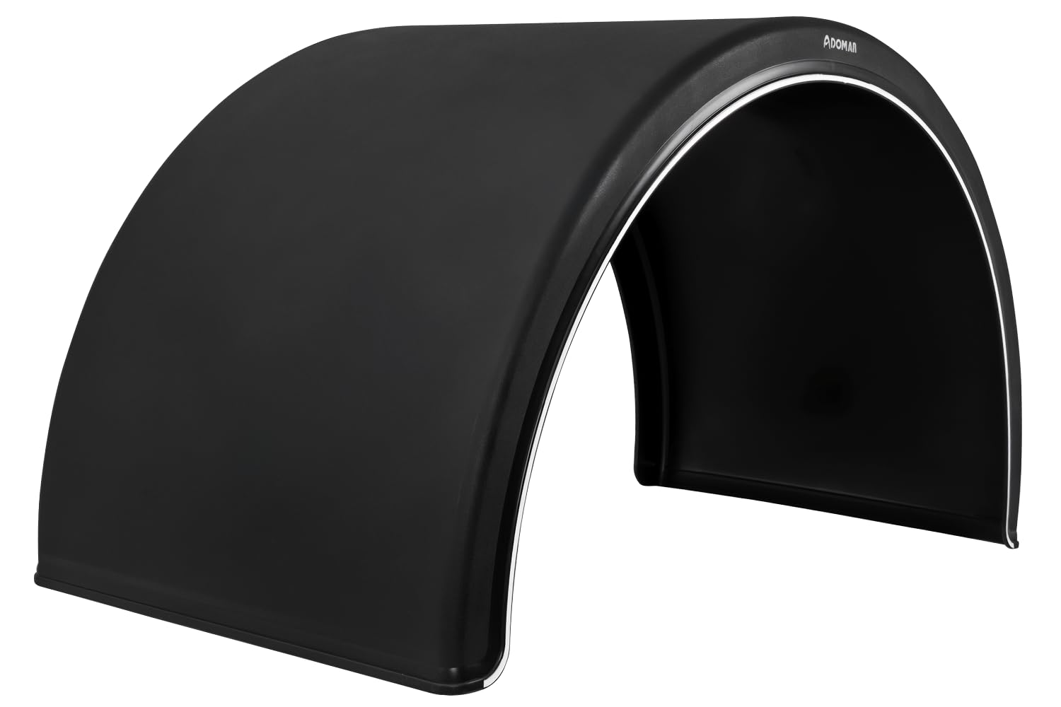 DOMAR Garde-Boue Double 20 à 24,5 Pouces en Plastique pour remorque de Camion 1340 x 670 mm Roues jumelées avec Bord Blanc Protection Anti-Boue pour véhicule Utilitaire