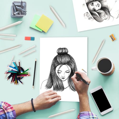 Image of A3 White Paper | 250 GSM Colour Cardstock Paper-Pack of 25 Sheets, for Art, Craft & Project Work, Printing, Etc.