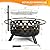 UDPATIO Fire Pit with Grill for Outside 30 Inch Outdoor Wood Burning Firepit Large Steel Firepit with Cooking Swivel BBQ Grill for Backyard Bonfire Patio