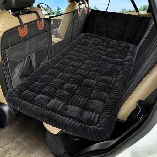 SIOXFN Alfombrilla de Cama para Asiento Trasero para Mascotas para Tesla Cybertruck Triple Motor, Alfombrilla Suave para Asiento Trasero de Mascotas