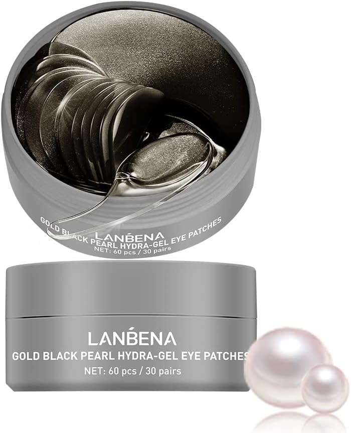 BlackGold Hydrogel Eye Pads, 30 Pairs, Rich Hyaluronic Acid and Collagen, Moisturising, Anti-Aging Eye Masks, Effectively Reduce Wrinkles and Swelling, Dark Circles