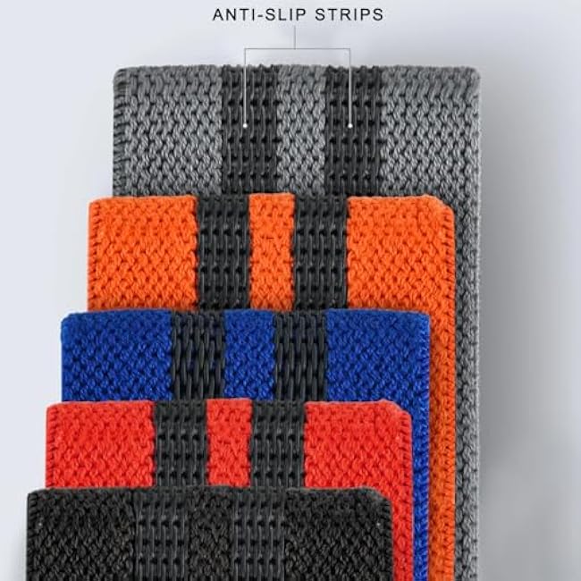 Resistance Bands, Exercise Workout Bands for Legs and Butt, Fabric 6 Set of Stretch Bands for Women and Men, Exercise Loop Bands Yoga, Pilates, Rehab