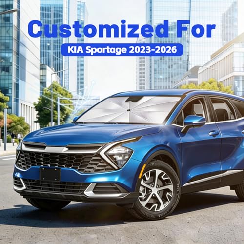 Image of Car Windshield Sun Shade for Kia Sportage 2023-2026 -[Reflective Coated Fabric] Sunshade Umbrella for Front Window, Car Shades Sun Visor Keep Car Cool and Protects Interior, 1:1 Exact Fit