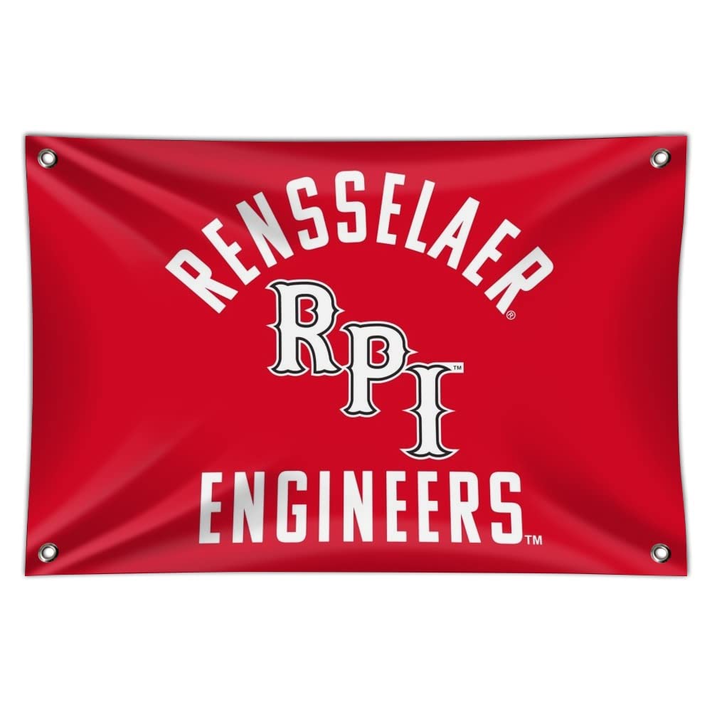 Rensselaer Polytechnic Institute Red Hawks Logo Home Business Office Sign - Vinyl Banner - 22" x 33" (56cm x 84cm)