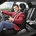 FH Group Car Seat Covers Full Set Gray Cloth - Universal Fit, Automotive Seat Covers, Low Back Front Seat Covers,Airbag Compatible,Split Bench Rear Seat,Car Seat Cover for SUV,Sedan, Van Gray