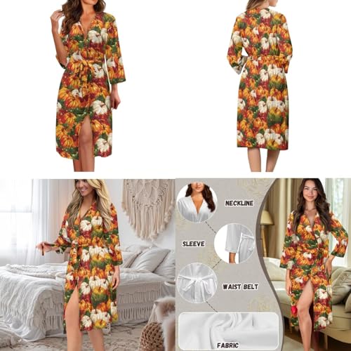 Pajamas Matching Sets for Couples Long Sleeve Sleepwear and Nightgown for Home Bedroom4