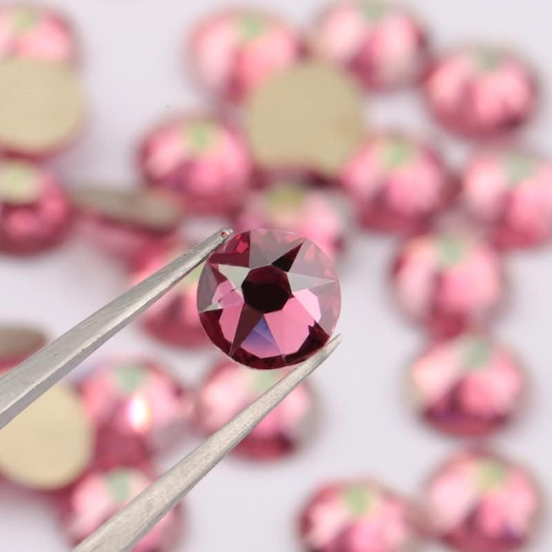 Color Plating Series Delicate Ab Color Non Hotfix Rhinestones Ss16 Ss20 8 Big 8 Small Crystal Glass Rhinestone Gem