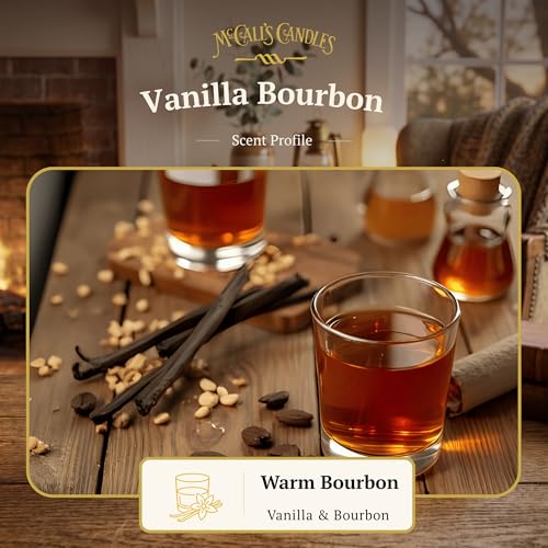 Image of McCall's Candles | Vanilla Bourbon | Scented Wax Melt | Warm Vanilla Bean, Aged Bourbon & Sweet Oak | 6-Piece Break-Apart Bar | 12-24 Hours Per Wedge | Poured in the USA | 5.5 oz