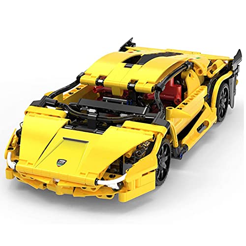FYHCY Technik Ferngesteuert Sportwagen Bausatz, CADA C51055, 456 Klemmbausteine 2,4G/APP Rennwagen Bausteine mit Motoren… – Bild 5