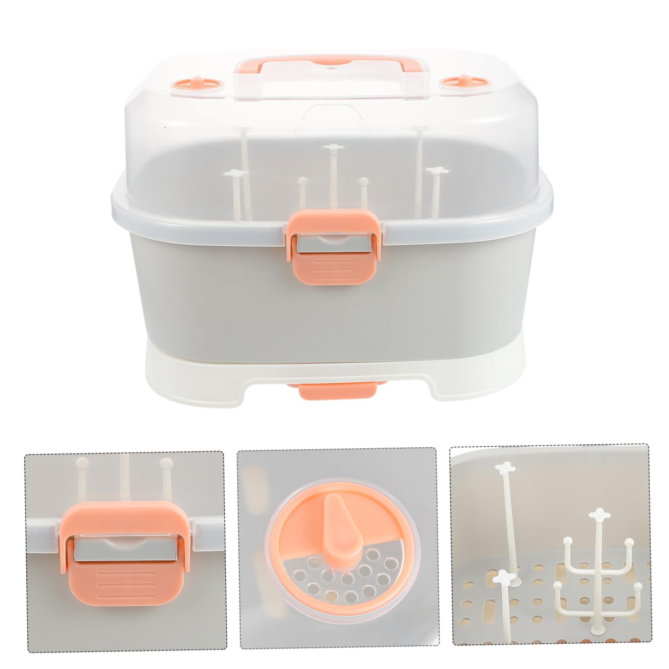 ORFOFE Aufbewahrungsbox Tragbare Großer Kapazität für Babyflaschen mit PP Material leicht zu reinigen für Reisen und Outdoor Aktivitäten Zuhause