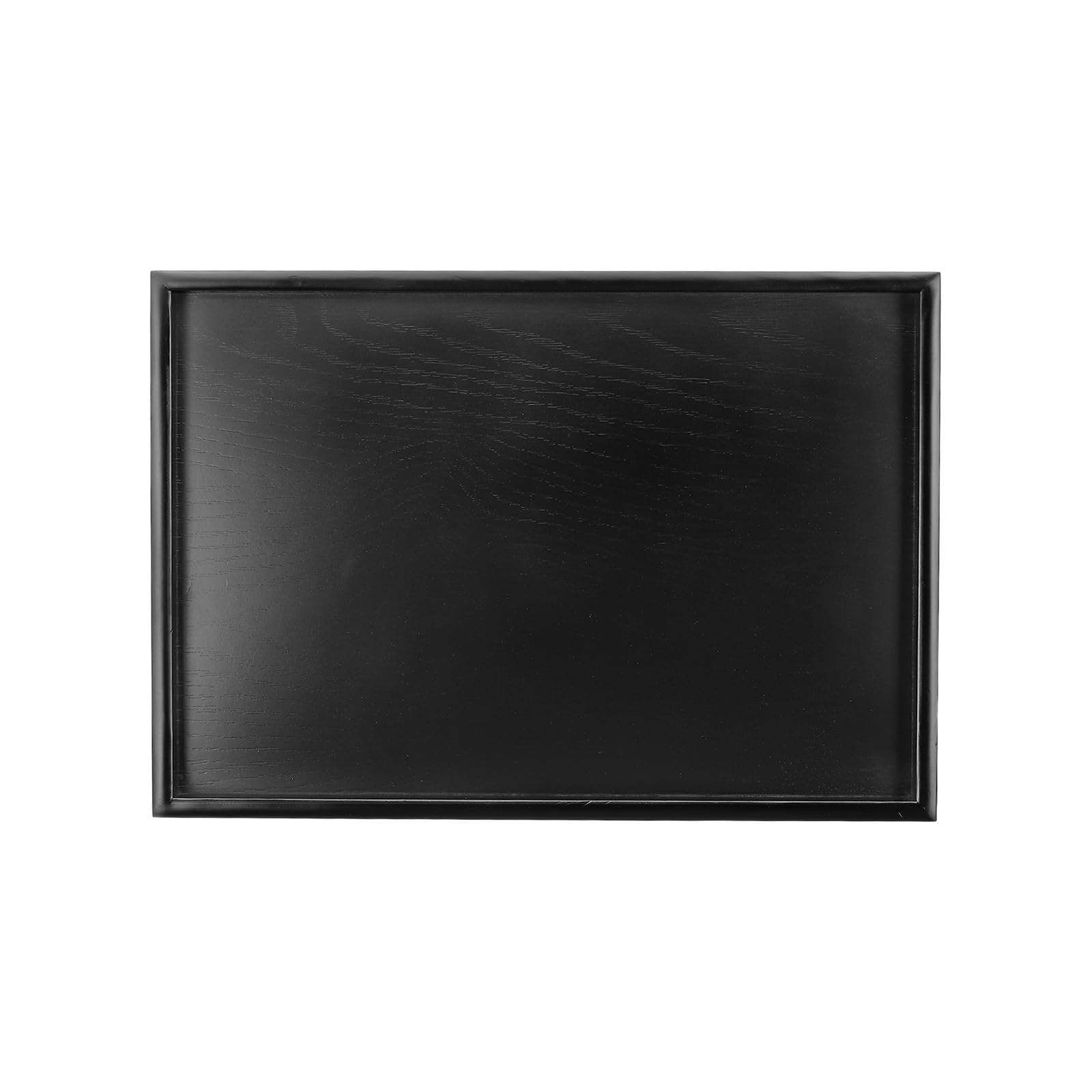 Bandeja de madera negra de 15.8 x 11 pulgadas para decoración del hogar, cocina, mesa de café y portavelas, t Detive Serving Solut