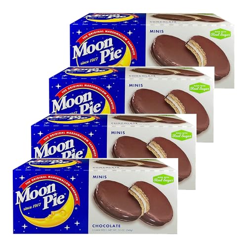 MoonPie Mini Chocolate Marshmallow Sandwich, 4 Pack, 48 Total Moonpies