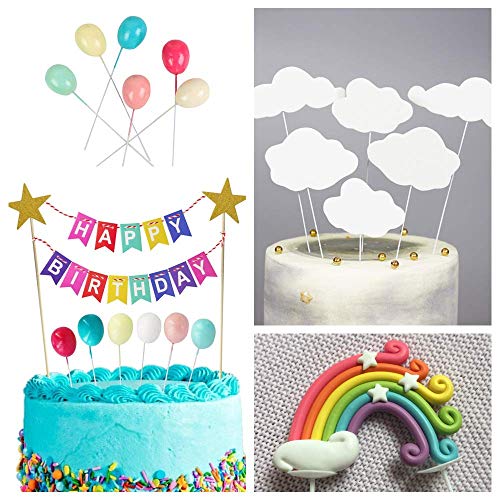 SNOWZAN Regenboog ballonnen wolken taart topper Rainbow Cloud Moon Star ballon taartdecoratie verjaardag taart decoratie… - Image 3