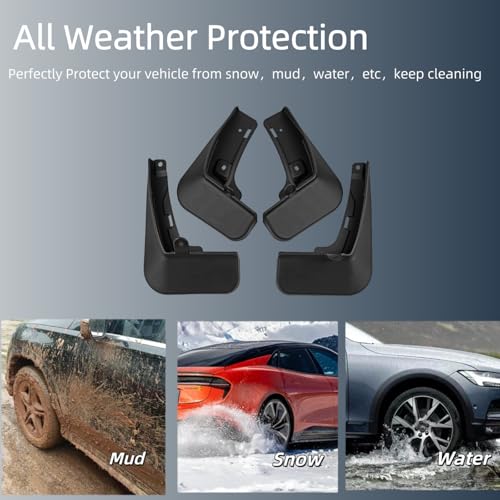 Image of Mud Flaps for Toyota Crown 2023 2024 2025, Wheel & Tire Splash Guards, Mudflaps for Car, PP Material, All Weather Tire Protector Splash Guards Mudflaps for Toyota Crown Exterior Accessories
