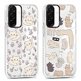 Xylota 2 Pezzi Cover per Samsung Galaxy A36 5G 6,64", Trasparente Carina Disegni Gatto Cartoon Custodia, Morbida Silicone Ultra Sottile TPU Bumper Antiurto Chiaro Protettiva Case per Samsung A36,07