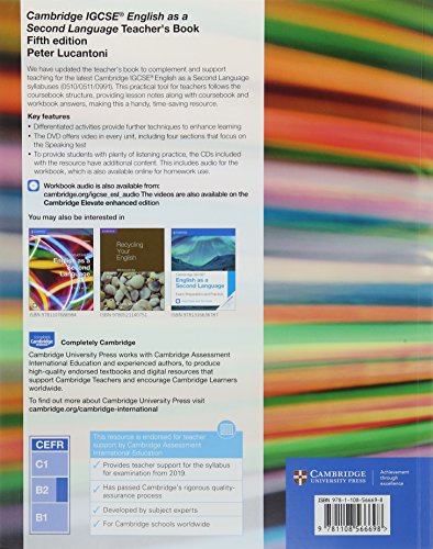 Cambridge IGCSE™ English as a Second Language Fifth edition Teacher’s Book with Audio CDs and DVD