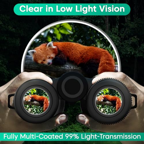 Image of Sounce 15x52 Binoculars for Long Distance | HD Binocular for Adults | IPX7 Waterproof Fog Proof | BAK4 Prism FMC Lens | Bird Watching Wildlife Safari Stargazing Hunting | Durbin with Pouch (Black)