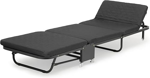 MoNiBloom Cama plegable con colchón, cama plegable para adultos con 6 posiciones ajustables, cama plegable portátil para invitados para el hogar, disponible en Yaxa Guatemala