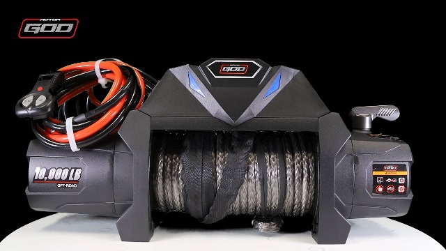 Winch eléctrico 10000 lb con cuerda sintética 12V miniatura 6