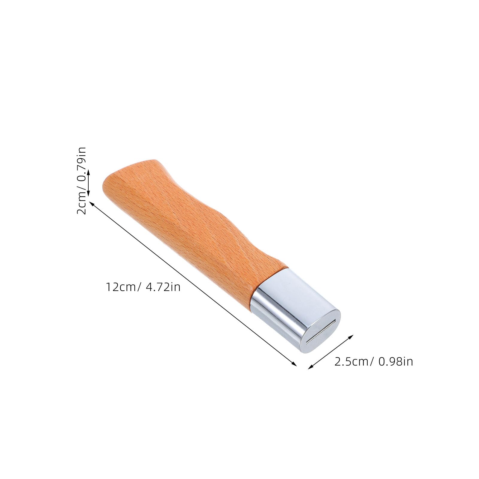 Mango de Madera de Haya para Cuchillo, Tirador Repuesto Ergonómico con Diseño de Pájaro Plateado, Accesorio Manual para Reparación y Fabricación de Cuchillería, Pequeño