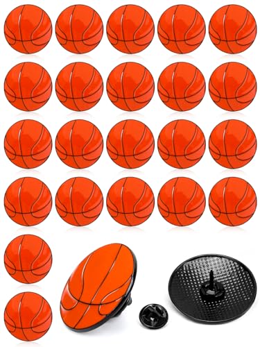 Image of JUNEBRUSHS 28pcs Basketball Enamel Pins Sports Lapel Pins for Basketball Lovers Party Birthday Themed Party Decorations Supplies Favors Backpack Hat Decor Accessories