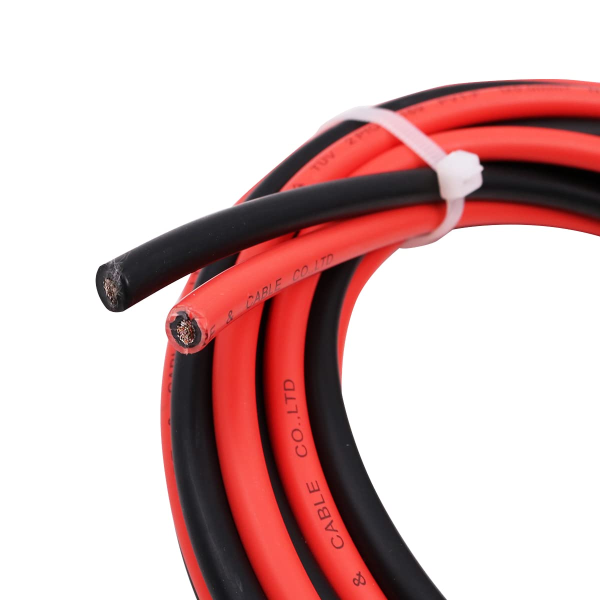 Coppia di cavi di prolunga monofilo da 6 m 6 mm2 con connettori per pannelli solari e sistemi solari da 6 metri (19,6 piedi) con spina