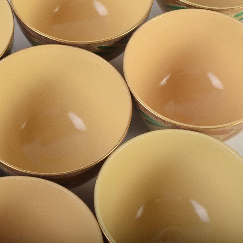 上野焼 三代山岡徹山 香春徹山窯 刷毛目茶碗 二重箱 共箱 仕覆 栞 陶歴