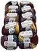 Produktbild 10 x 50 g YarnArt Harmony Strickwolle mehrfarbig mit Farbverlauf, 500 Gramm Strickgarn mit 60% Wolle-Anteil (beere lila blau u.a. a6)