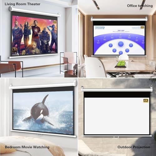 Pantalla de proyección manual 60 pulgadas para pared miniatura 5