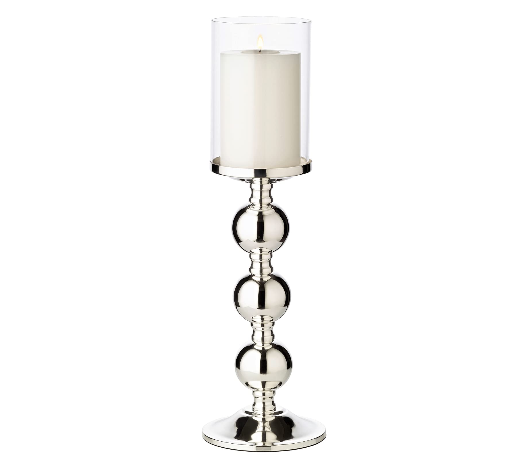 Edzard Silver Candlestick Bamboo, Height 17,3 In, Plated, Tarnish Protected