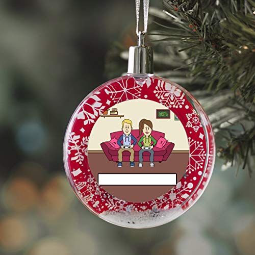 PrintedPerfection.com Personalized StoryLine Cartoon Caricature Snow Globe Christmas Ornament: Sheriff, No Hat - Female