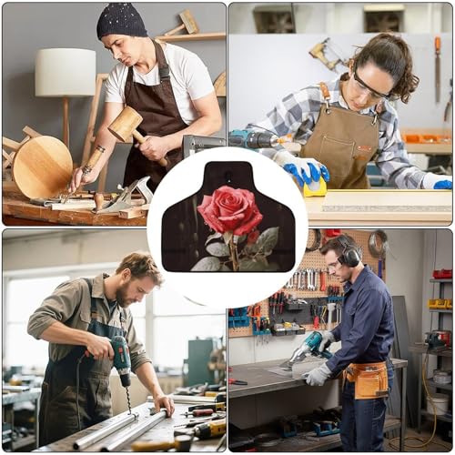 Delantal de trabajo con 8 bolsillos, ajuste cruzado y diseño floral miniatura 6