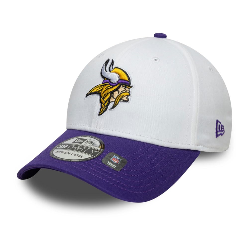 New Era NFL 39THIRTY Stretch Fit Cap Minnesota Vikings White/Purple