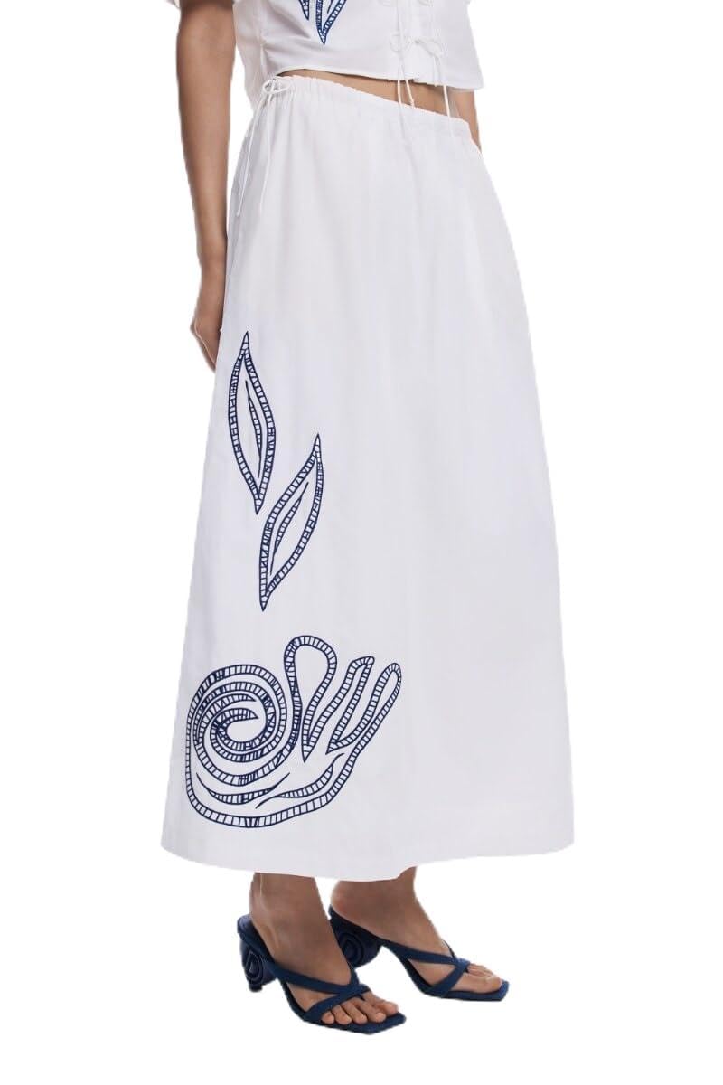 Desigual Skirt_Embro, 1000 White, S