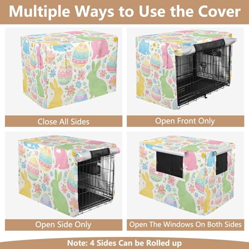Housse de cage pour chien anti courant d'air et rayons UV motif Pâques - 6