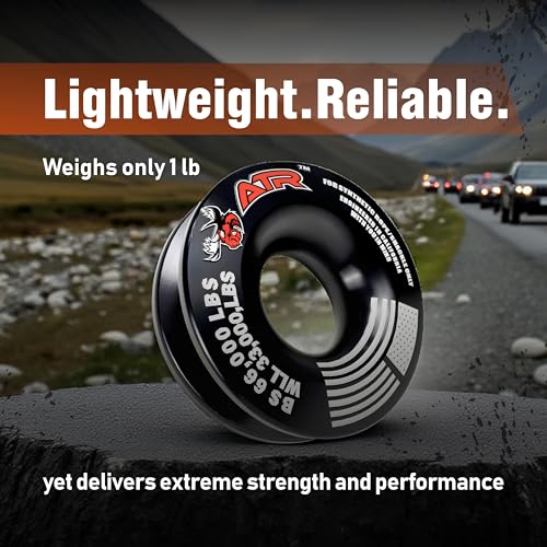 Image of Recovery Ring 66,000 lb for Synthetic Winch Rope & Soft Shackles | Lightweight 66,000 lb recovery ring for synthetic winch ropes and soft shackles; ideal for truck, Jeep, SUV and UTV recovery