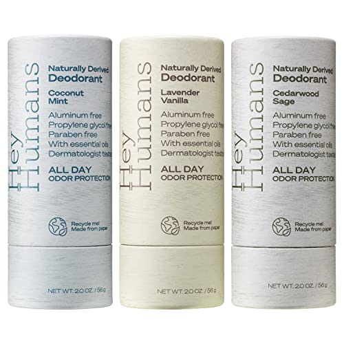 Hey Humans Vegan Aluminum Free Deodorant 3-Pack Set