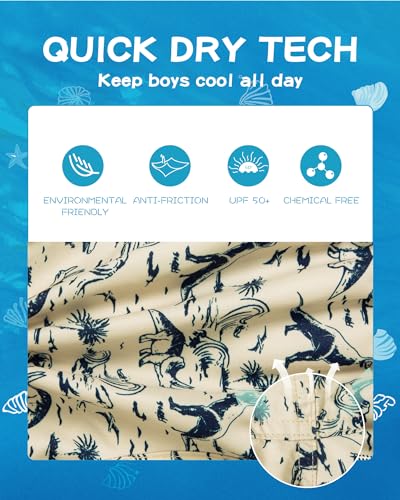 Image of SURF CUZ Boys Swim Trunks Toddler Swim Shorts UPF 50+ Bathing Suit for Boy Swimsuit Quick Dry Mesh Beach Boardshorts Swimwear